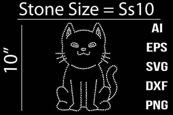 Cat Christmas Rhinestone Design