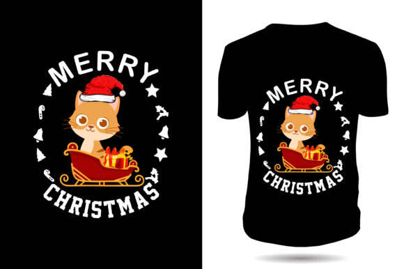 Cat Christmas Tshirt Design