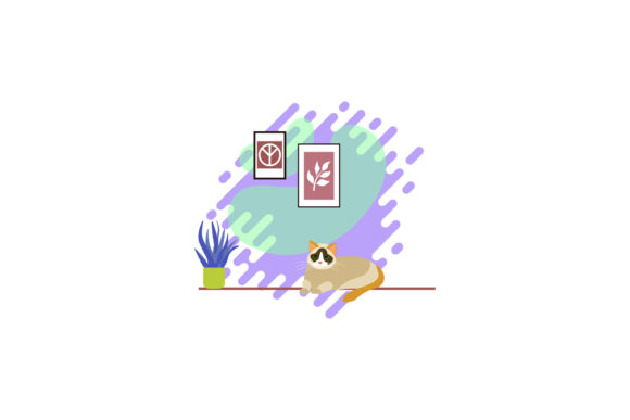 Cat Icon Cute Spoiled Brown