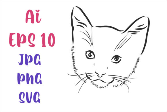Cat Kitten Vector Sketch
