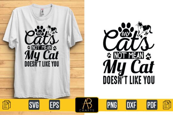 Cat Typography T Shirt Design Vector