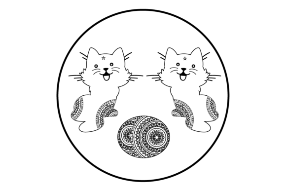 Coloring Page with Animals. Cat