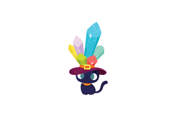 Halloween Cat Hat Magic Crystall