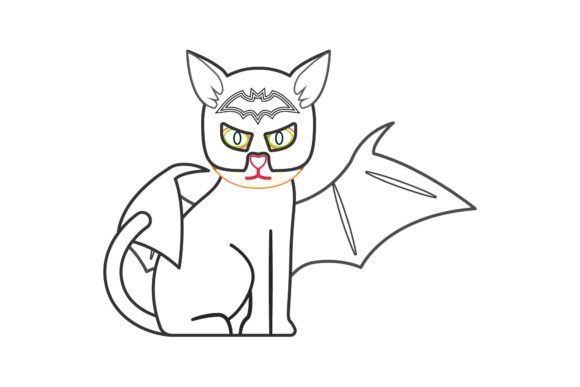 Halloween Cat Icon Color Line - 465