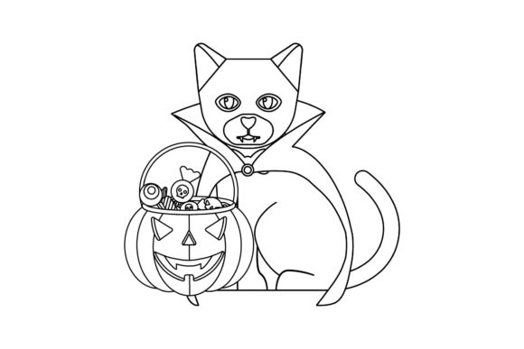 Halloween Cat Icon Outline - 497