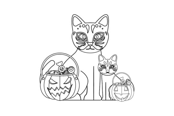 Halloween Cat Icon Outline - 498