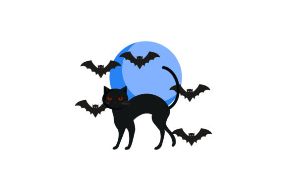 Halloween Horror Cat Vector