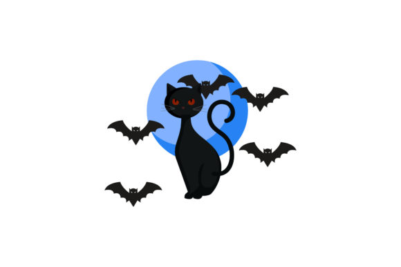 Halloween Spooky Horror Cat Graphic