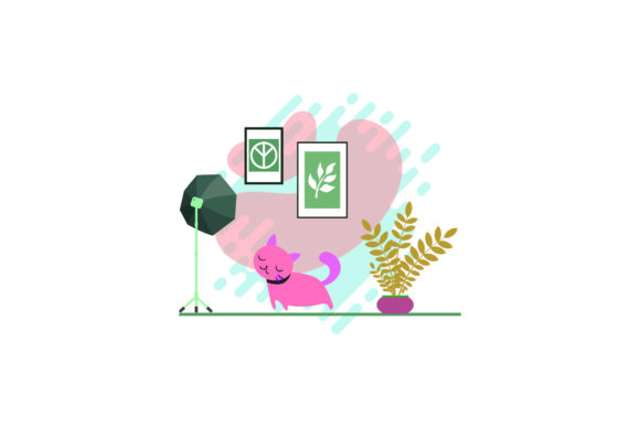 Icon Cat Cute Model Purple