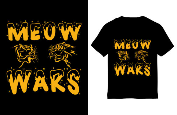 Meow Wars Cat Lover T-shirt Design
