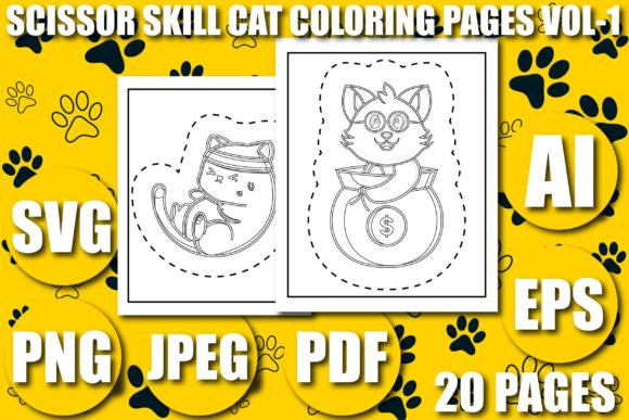 Scissor Skill Cat KDP Pages Vol-1